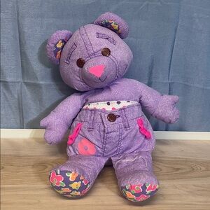 Doodle Bear Plush 15” Teddy Purple Tyco 1995 vintage